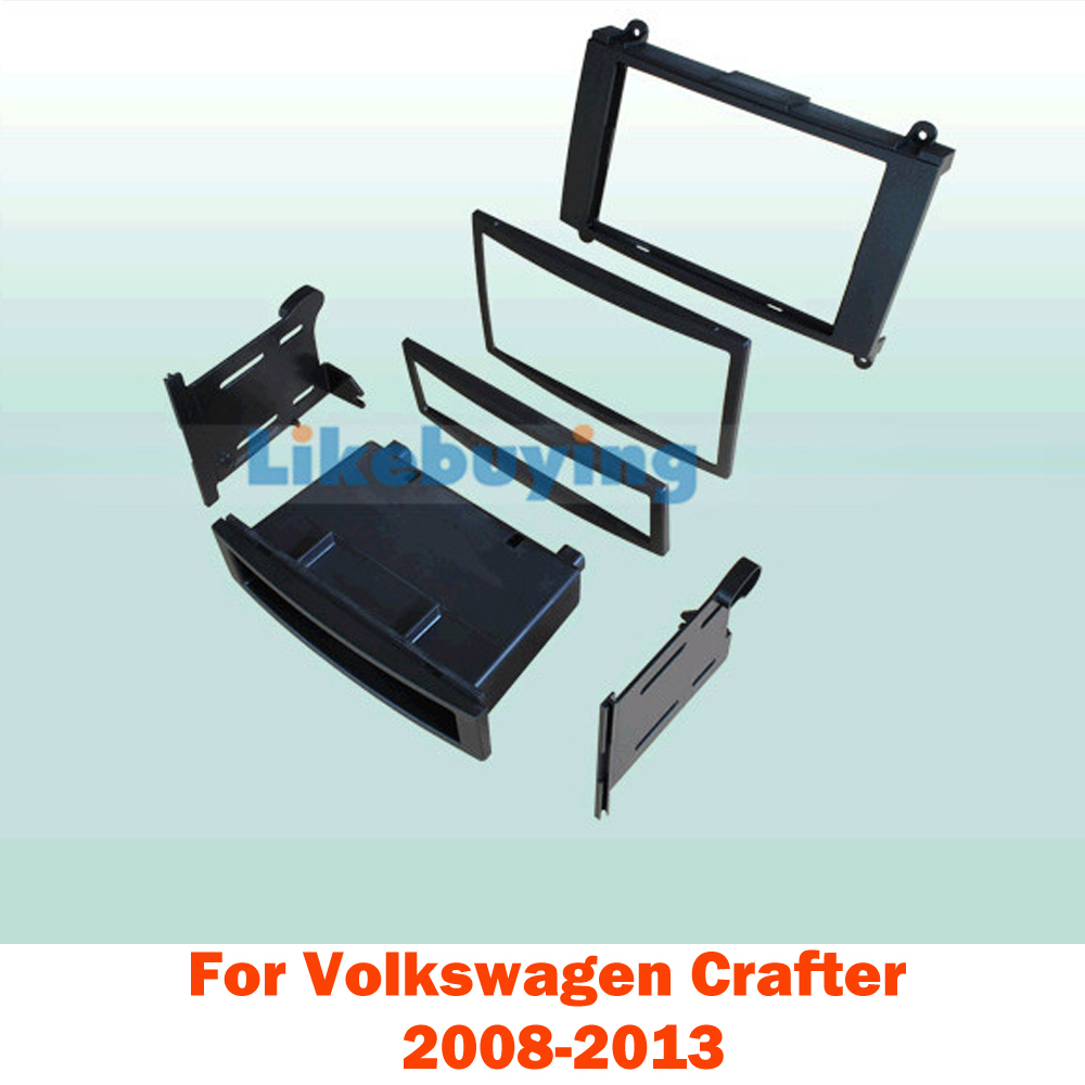 2 Din Car Fascia Panel / Audio Panel Frame / Dash Frame Kit For Volkswagen Crafter 2008 2009 2010 2011 2012 2013 Free Shipping