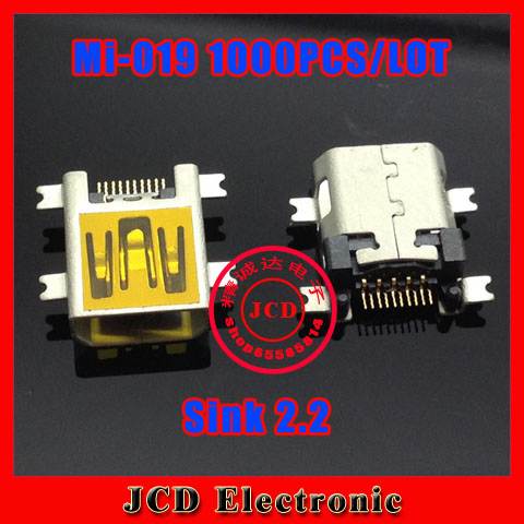 1000PCS/LOT,free shipping for mini 10P USB jack socket connector,V3 port for mobile phone etc,sinkiing 2.2,MI-019