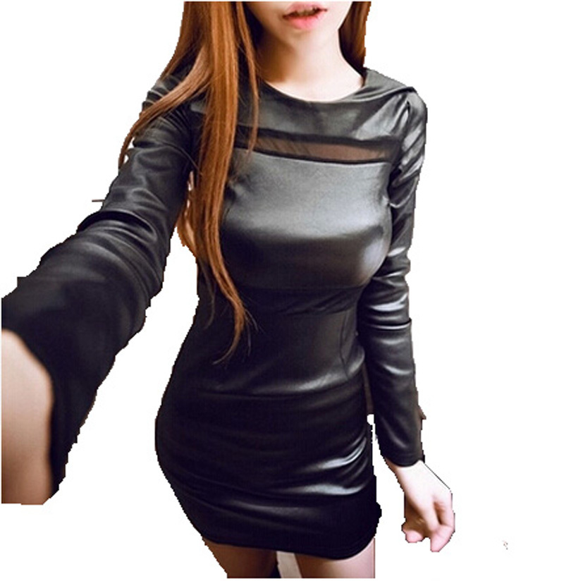 2015 new autumn and winter black long-sleeved roun...