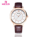 2016 New Lover Quartz Casual Watches 3 Colors Rose Gold Dial Minimalist Design Leather Band Woman
