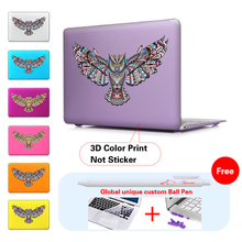 Owl Tattoo Design Matte Rubberized Frosted Cover Case Skinfor Apple Macbook Pro 13 15 Retina For Macbook Air 11 12 13
