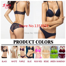 Sexy lingerie bra and panty set Underwear Push Up Bra Sets + Y line Straps Front Sexy Lace Panties Candy Color Women Intimates