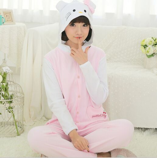   Hello Kitty PajamasCosplay   Onesie  pijama feminino