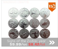 igns of the Zodiac year 2005 2 ruble silver-plated copy of Russian coins