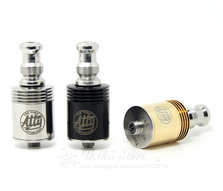 5pcs Tobh ATTY V2 Atomizer RDA RBA rebuildable atomizer tank with 510 Thread Fit for all of the Mechanical Mod vs patriot omega