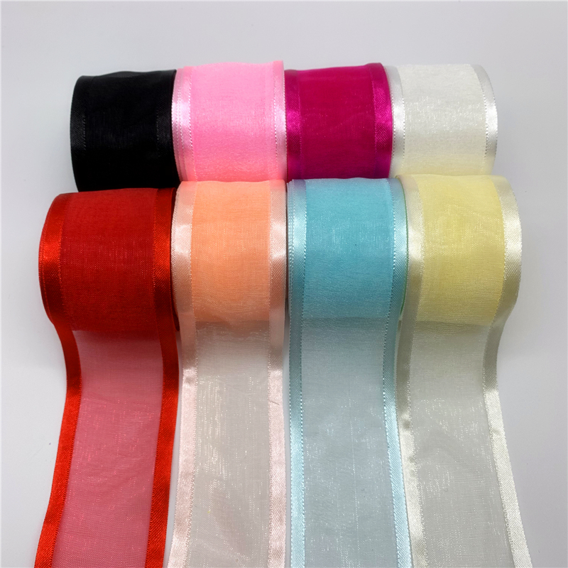 Description Picture 2 of item5Yards 38mm Broadside Organza Ribbon Bow Wedding Christmas Decoration Handmade DIY Wrapping Crafts