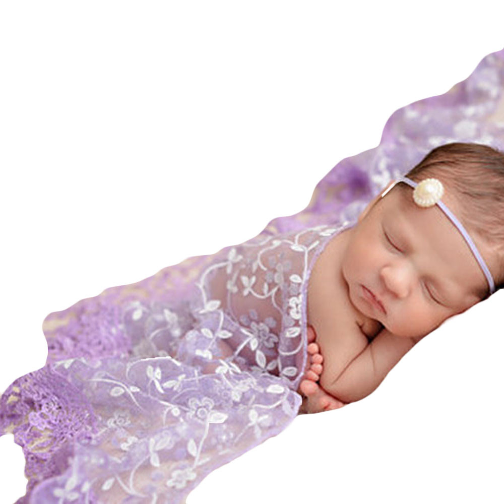 Accesorios de maternidad para bebé recién nacido edredón de fotografía con conjuntos con diadema diademas de 8 colores 