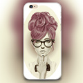Fashion girl middle finger Design transparent case cover cell mobile phone cases for iphone 4 4s