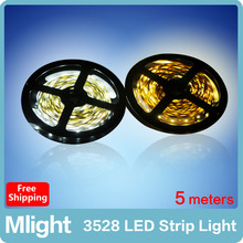 5 meters SMD3528 12V Flexible LED Strip Lights Dining Room Bedroom Non waterproof Decoration Light Strip