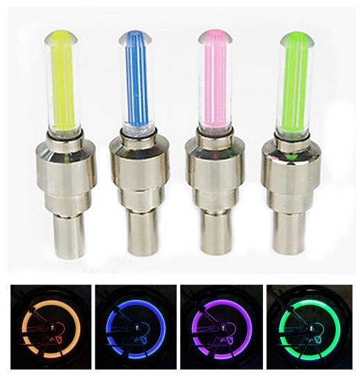 bike light with no battery mountain road bike bicycle lights LEDS Tyre Tire Valve Caps Wheel