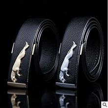 2016 jaguar belt leisure belt head layer Men’s leather belt with buckle belts automatically