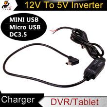 DC 12V to 5V Inverter Converter Micro Mini USB Hard Wired Car Charger for GPS Tablet Phone PDA DVR Recorder Camera
