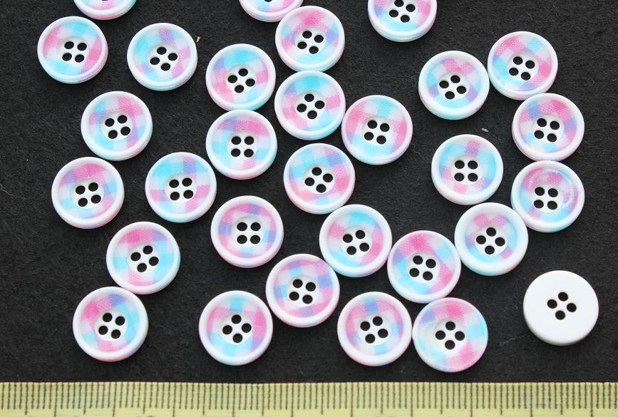 700pcs rainbow resin 13mm 4 holes font b chequer b font print shiny sewing craft diy