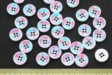 700pcs rainbow resin 13mm 4 holes font b chequer b font print shiny sewing craft diy