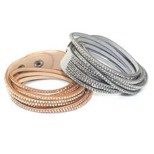 New arrival fashion bracelet 6-layer wrapped les kepi bracelet with crystal jewelry lovers Ladies Bracelet