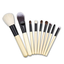 Profissional 9pcs Goat Hair Makeup Brushes Set Cosmetics Beauty Brush Pinceaux Maquillage with Foundation Brush E