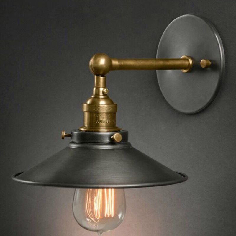 American style bedside antique wall lamp single-head living room lights vintage fashion bar lamps