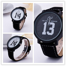New Design top Quality men s Leather Strap Watch Women 1314 Fashion Casual Watch Ladies Analog