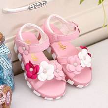 kids sandals child princess fashion sandal shoes flowers baby antiskid soft bottom sandals girls Baby sandals kids shoes A158