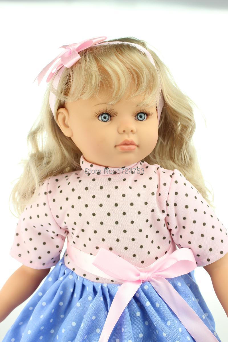 New design lovely 23 inches Soft Silicone Vinyl Real Baby Doll Lifelike Kids Toys Handmade Hobbies Reborn Baby girl Dolls