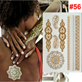 Women Choker Bracelet Metallic Tatto Temporary Tattoo Sex Product Flash Tatouage Metalic Silver Gold Tattoos Tatoo