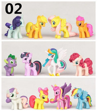 12 Pcs/SET cute little pvc horse MLP Sets Toys For Children Gift,Cartoon Children Action Figure Vinyl Doll Toys