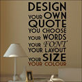 EXTRA LARGE CREATE YOUR OWN CUSTOM WALL QUOTE DESIGN STICKER TRANSFER DECAL vinyl decorative stickers