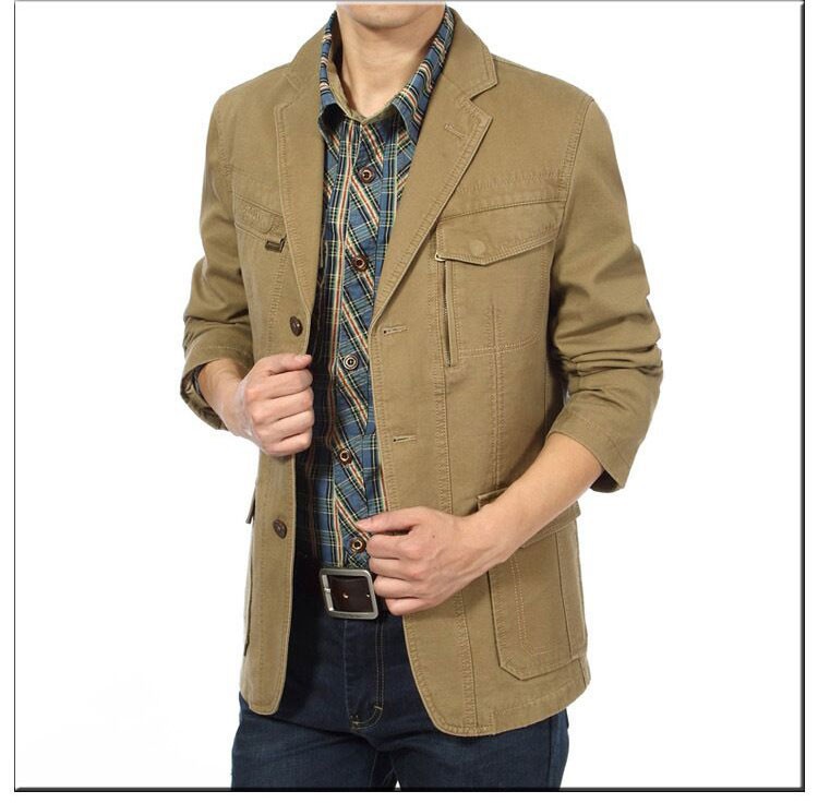 2015 New Arrival Brand Men Military Blazers Slim Fit Masculino Casual Jacket Coat Pure Cotton Suits Ceket Blaser Casaco Blezer (6)