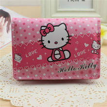 2016 Hot Fashion hello kitty girls Women Wallets handbag solid PU Leather bag Lady brand children student Cash card coin Purse