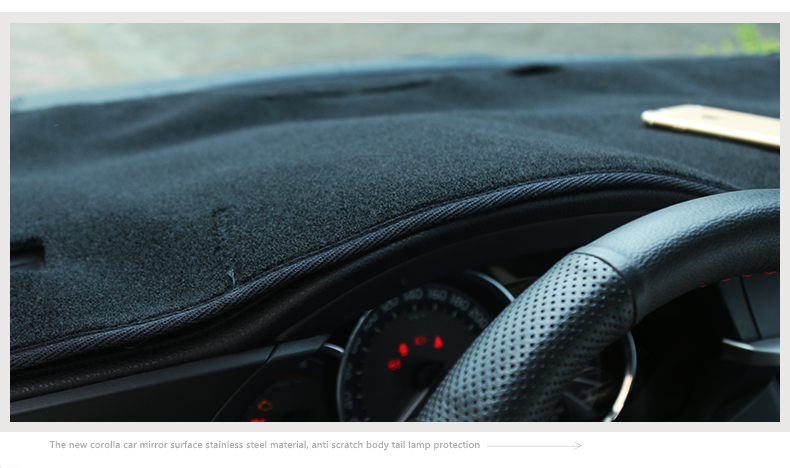 Car Dashboard Avoid light pad Instrument platform desk Plush cover Mats Carpets suitable for Toyota 2014