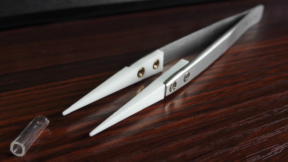 Anti static ceramic removable stainless steel tweezers electronic cigarette factory direct supply