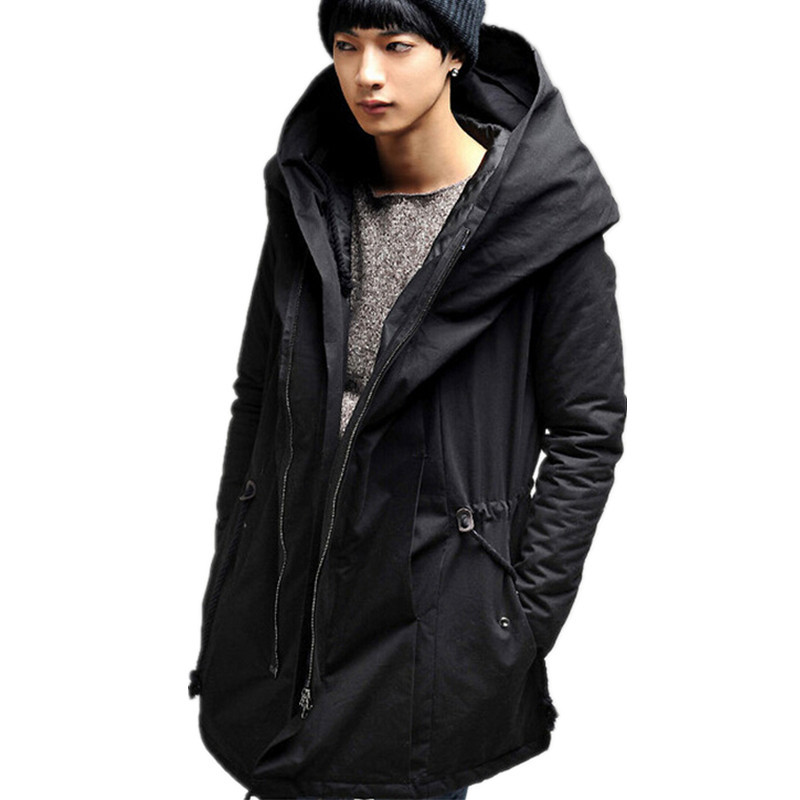 2015 winter coat men Britain style new warm winter jacket thickening loose long cotton padded coat