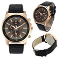 BAOLANDE2016 Women Men Wrist Watches Casual Geneva Faux Leather Quartz Analog reloj hombre kol saati Good
