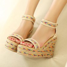 Superior Quality Summer Style Comfortable Bohemian Wedges Women Sandals For Lady Shoes High Platform Gladiator Sandalias Mujer