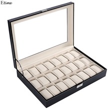2016 HOMDOX Brand PU Leather Watch Display Box 20 Grid Watch Case Jewelry Storage Organizer