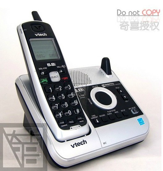 Vtech cs5121 5 8G Cordless Phone Digital Wireless Telephone with Answering Machine Home Clock Alarm Telephone