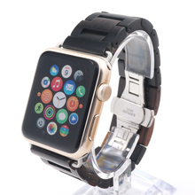 Luxury Handmade Wooden Strap Classic Buckle Watch Bands With Watch Band Adapter For Apple Watch iWatch 38mm/42mm