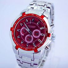 Caliente venta CURREN 8084 militar marca hombres relojes deportivos relojes de pulsera ocasional completo hombres impermeable reloj
