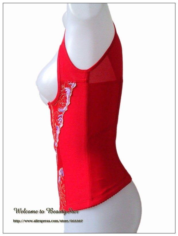 Asian Sz Autumn New Red Underbust Women Intimates Steel boned Body shaper Waist control Firm shapewear Waist shaper Tight Tops (10)