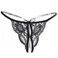 Sex Open Crotch Thongs Black G string Women V string Mini Panties Knickers Fashion One Size