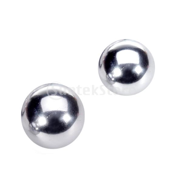  52mm Baoding Balls Chinese Health Exercise Stress Balls Chrome Color 