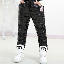 2015 New Arrival Children s 110 150 cm Winter Boys Girls Fashion Thicken PU Genuine Kids
