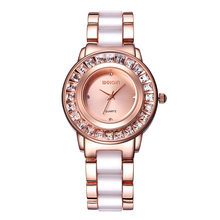 WEIQIN Rhinestone Rose Gold Steel Wrist Watch Women Luxury Brand Fashion Ladies Dress Watches Analog Quartz Watch Montre Femme
