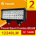 144W LED Light Bar High intensity 4 quad Offroad Driving Light 4x4 Truck ATV roof spot