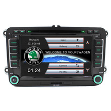 Wince Car DVD Player GPS Navigation Two Din 7 Inch For Volkswagen VW Skoda POLO PASSAT B6 CC TIGUAN GOLF 5 Fabia support 1080p
