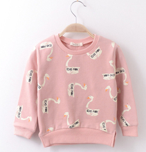 Kids Boys Sweatshirt Girls Hoodies Sweatshirt Cotton Sweatshirts Goose Print Pullover O neck Long Sleeve