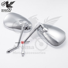 sliver chrome motorcycle rearview mirror motorbike rear view mirrors moto side mirror for Harley Davidson yamaha honda suzuki