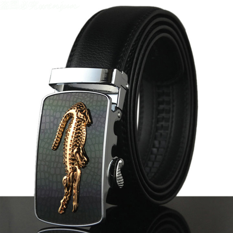 Belt 2016 Hot Fashion Cowhide Leather men belt Designer Luxury Famous High quality Automatic buckle men