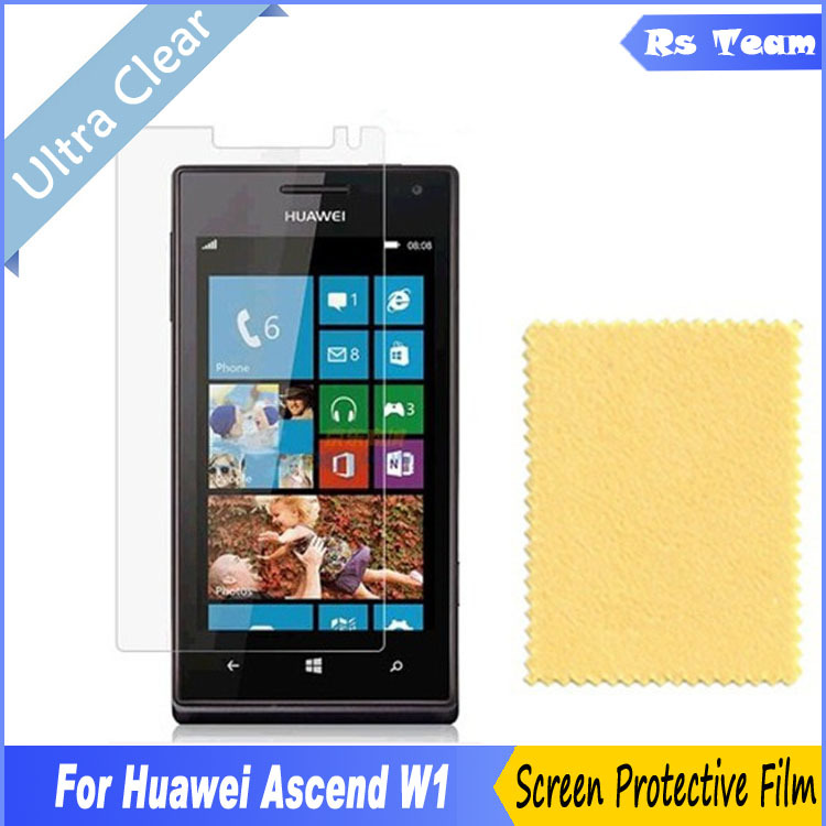 6pcs/lot HD Clear Front Display Protective Film For Huawei Ascend W1 Screen Guard Film For Huawei W1 Screen Protector