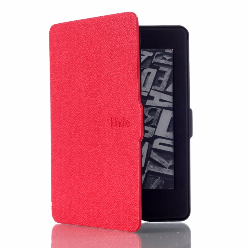 red cross line PU leather kindle paperwhite 2015 case